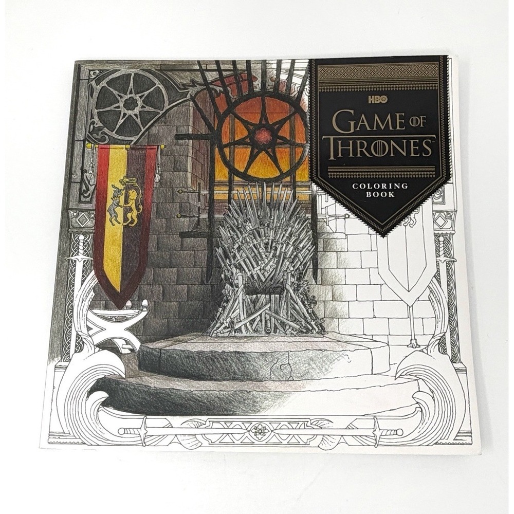 Game of Thrones HBO Adult Coloring Book Unused 2016 Fantasy Westeros Art